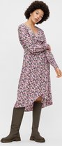 Pieces Dames 17116627 Sille ls warp dress Sky Captain Flower Jurk - Maat XS