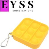 EYSS / Pop it / Geel / Fidget Toy / Sleutelhanger / Handig Mini Pop it / Kleine Versie Popit / Tegen Stress