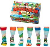 Mismatched 6 verschillende sokken - cadeau doosje - Triathlon - 6 sokken - maat 39-46