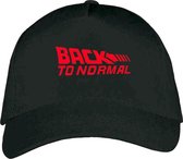 Zwarte Pet – Snapback met Rood “ Back to Normal “ logo