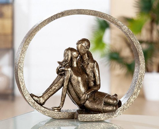 Love Love Arch Statue - Cadeau de mariage de bonne couleur - L'étreinte 23  cm de haut | bol