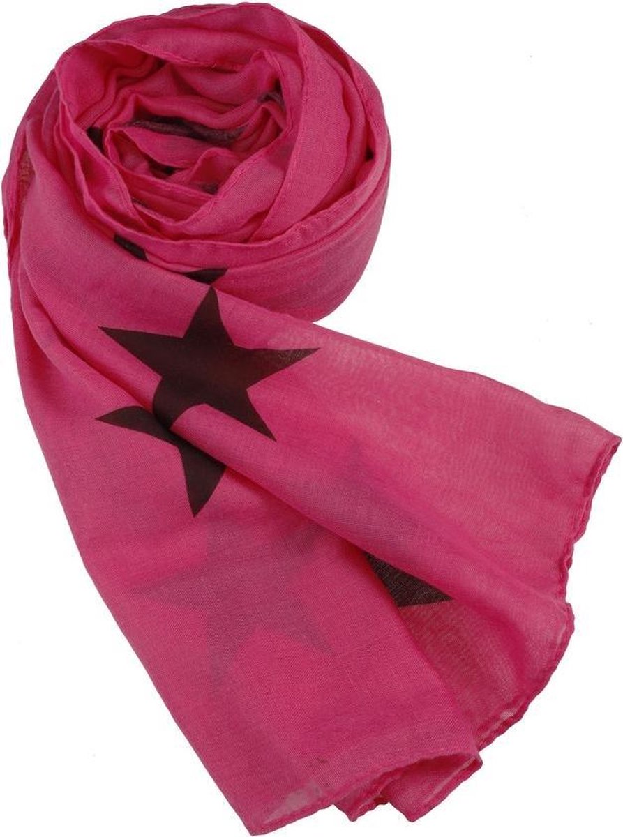 Nouka sjaal, roze ster motief