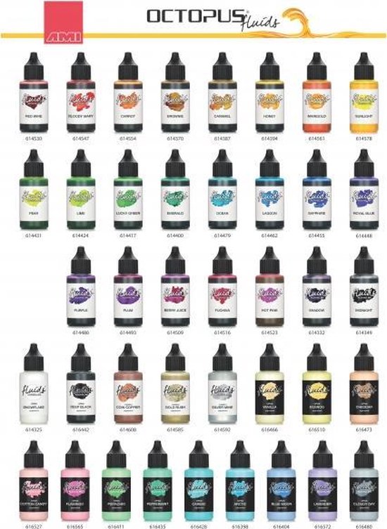 Octopus Inkt Octopus Mixed media alcohol inkt 30ml - set METALLIC - 3 kleuren: goud ...