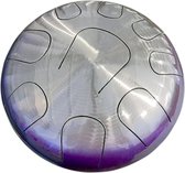 LIDAH® Steel Tongue Drum - Lydian Constellation Series (28 cm) – Handpan - Lotus Drum – Klankschaal – Steel Tongue Drum - Metallic Purple