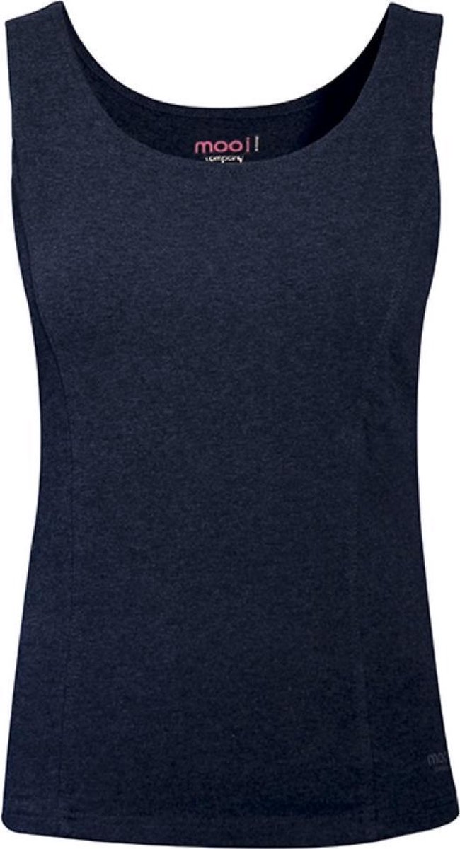 MOOI! Company - Basis Top Amelia - Top met brede bandjes - Aansluitend model - Kleur Navy - XXL
