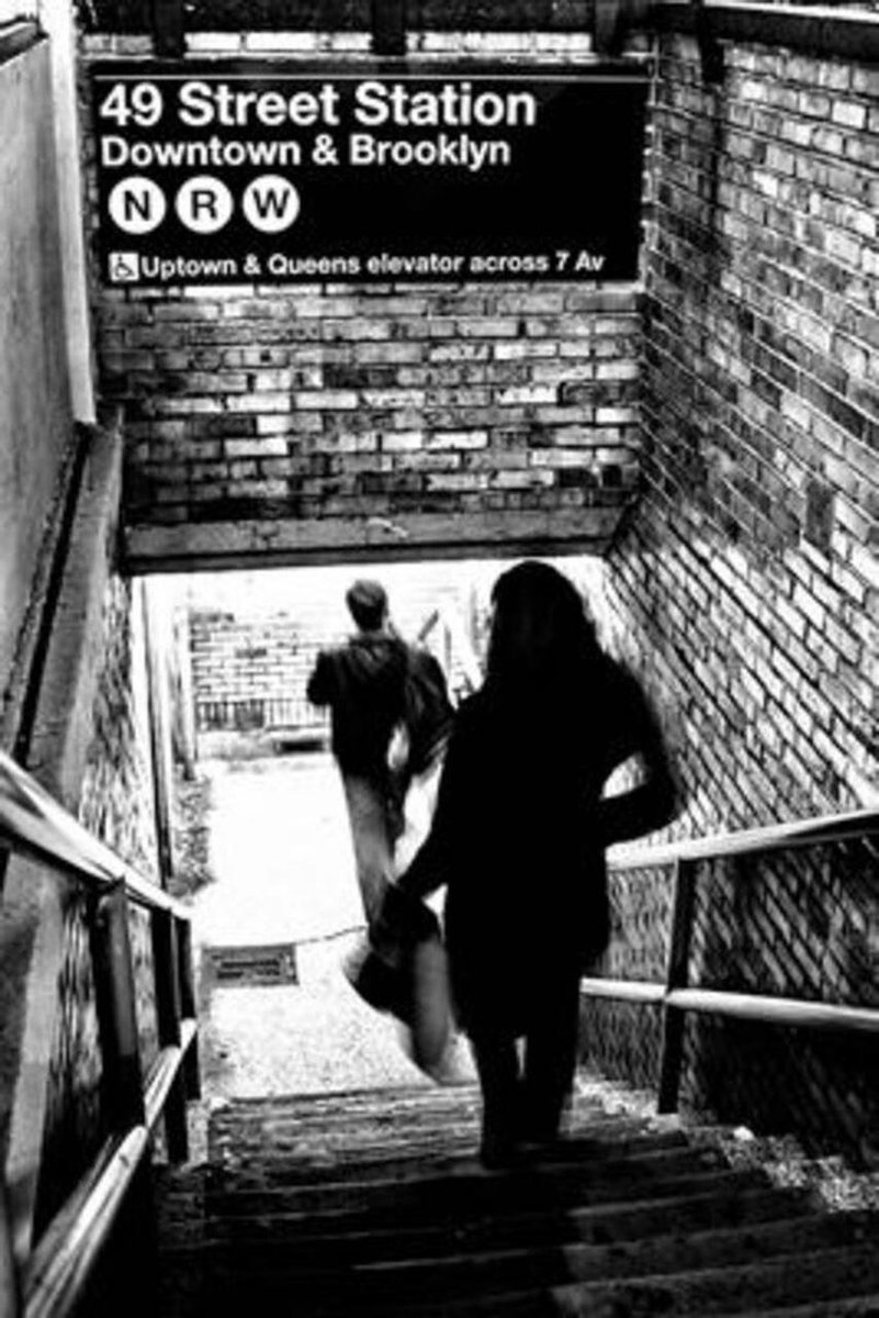 Posterpoint New York poster - Brooklyn - trein - metro - fotografie - 61 x91.5 cm - zwart-wit multi