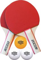 Gewo Tafeltennisset midi batjes met 3 Ping Pong ballen