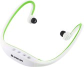 Sport MP3-speler Headset met TF-kaartlezerfunctie, muziekformaat: MP3 / WMA (wit + groen)
