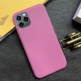Voor iPhone 11 Pro schokbestendig mat TPU transparant beschermhoes (roze)