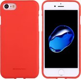 GOOSPERY SOFT FEELING voor iPhone 8 & 7 Liquid State TPU Drop-proof Soft Protective Back Cover Case (Rood)