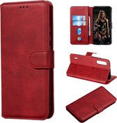 Voor Geschikt voor Xiaomi Mi CC9e / Mi A3 Klassieke kalfsleer Horizontale flip PU lederen tas, met houder & kaartsleuven & portemonnee (rood)