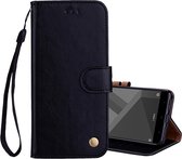 Voor Geschikt voor Xiaomi Redmi Note 4X Business Style Oil Wax Texture Horizontal Flip Leather Case met houder & kaartsleuven & portemonnee (zwart)