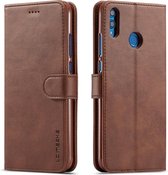 Voor Huawei Honor 8X LC.IMEEKE kalfsleer Horizontale flip lederen tas, met houder & kaartsleuven & portemonnee (bruin)