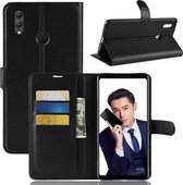 Litchi Texture horizontale flip lederen tas voor Huawei Honor Note 10, met portemonnee en houder en kaartsleuven (zwart)