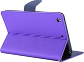 GOOSPERY FANCY DIARY voor iPad mini 3/2 Cross Texture lederen tas met kaartsleuf en houder & portemonnee (paars)
