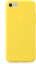 Frosted effen kleur TPU beschermhoes voor iPhone 7/8 (geel)