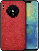 Voor Huawei Mate 30 schokbestendige doektextuur PC + TPU beschermhoes (rood)