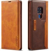 Voor Huawei Mate 20 LC.IMEEKE LC-001-serie PU + TPU kleuraanpassing mat horizontaal flip lederen tas met houder en kaartsleuf (bruin)