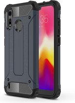 Magic Armor TPU + PC Combinatie Case voor Motorola Moto P40 Play (Navy Blue)