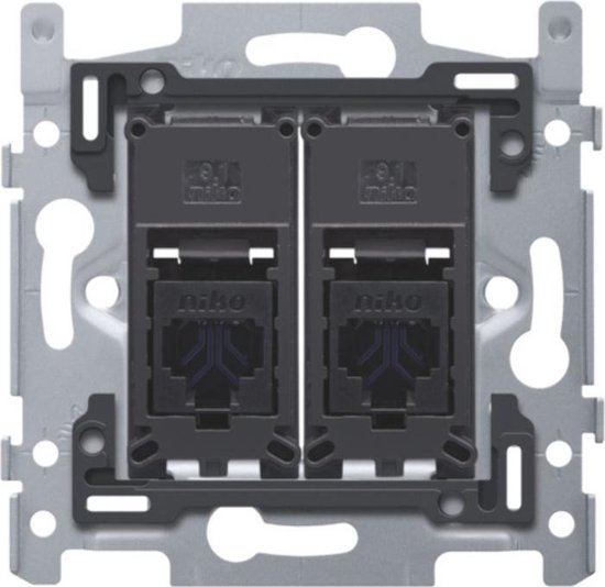 MECANISME DOUBLE PRISE RJ45 CAT.6 NIKO