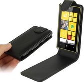Pure Color Verticale Flip Leather Case voor Nokia Lumia 520 (zwart)
