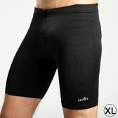 Let op type!! Mannen stijlvolle flexibele Voetbalopleiding/professionele Shovel bal sport skinny broek  zwart (maat: XL)