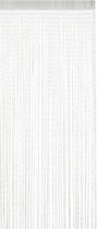 Relaxdays Draadgordijn glitters wit - deurgordijn - draadjesgordijn - franjes gordijn - 90x245cm