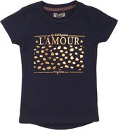 DJ Dutchjeans meisjes t-shirt L'Amour Navy