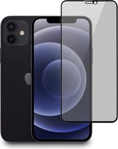 Smartphonica iPhone 12 privacy full cover tempered glass screenprotector van gehard glas met afgeronde hoeken geschikt voor Apple iPhone 12