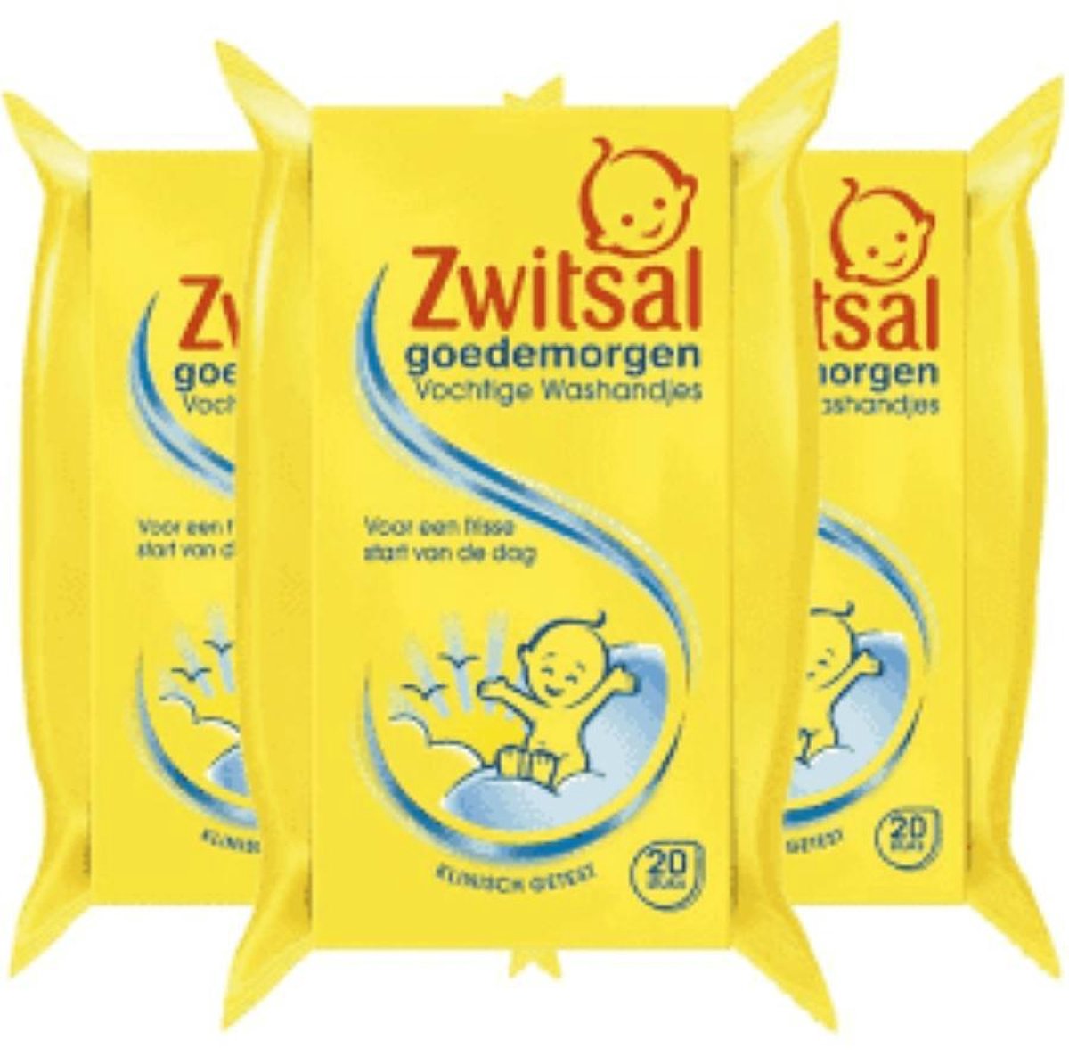 Goedkoopste Zwitsal Baby Goedemorgen Vochtige Washandjes - 3 x 20 Stuks
