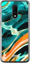 OnePlus 7 Hoesje Transparant TPU Case - Fresh Waves #ffffff