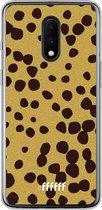 OnePlus 7 Hoesje Transparant TPU Case - Cheetah Print #ffffff