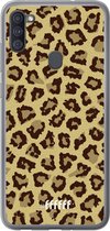 Samsung Galaxy A11 Hoesje Transparant TPU Case - Jaguar Print #ffffff