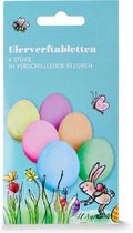 Eierverf tabletten - 6 kleuren / 6 stuks - in zakje - Ei kleuren - Eieren verven - Pasen - Paaseieren