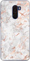 Xiaomi Pocophone F1 Hoesje Transparant TPU Case - Peachy Marble #ffffff