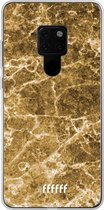 Huawei Mate 20 Hoesje Transparant TPU Case - Gold Marble #ffffff