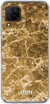 Huawei P40 Lite Hoesje Transparant TPU Case - Gold Marble #ffffff