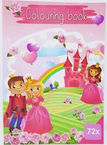 PRINSESSEN KLEURBOEK MET 72 KLEURPLATEN - UNICORNS EN KASTELEN