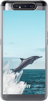 Samsung Galaxy A80 Hoesje Transparant TPU Case - Dolphin #ffffff