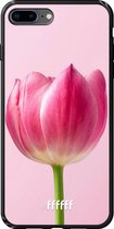 iPhone 8 Plus Hoesje TPU Case - Pink Tulip #ffffff