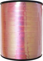 Sierlint / cadeaulint / verpakkingslint / krullint metallic parelmoer roze 10mm x 250 meter (per spoel)