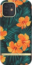 Richmond & Finch Orange Hibiscus bloemen en palmbladeren hoesje voor iPhone 12 iPhone 12 Pro