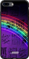 iPhone 8 Plus Hoesje TPU Case - Love is Love #ffffff
