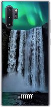 Samsung Galaxy Note 10 Plus Hoesje Transparant TPU Case - Waterfall Polar Lights #ffffff