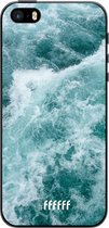 iPhone 5s Hoesje TPU Case - Whitecap Waves #ffffff