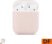 Airpods Siliconen Beschermhoes - Mat Roze  | Airpods 1 / 2
