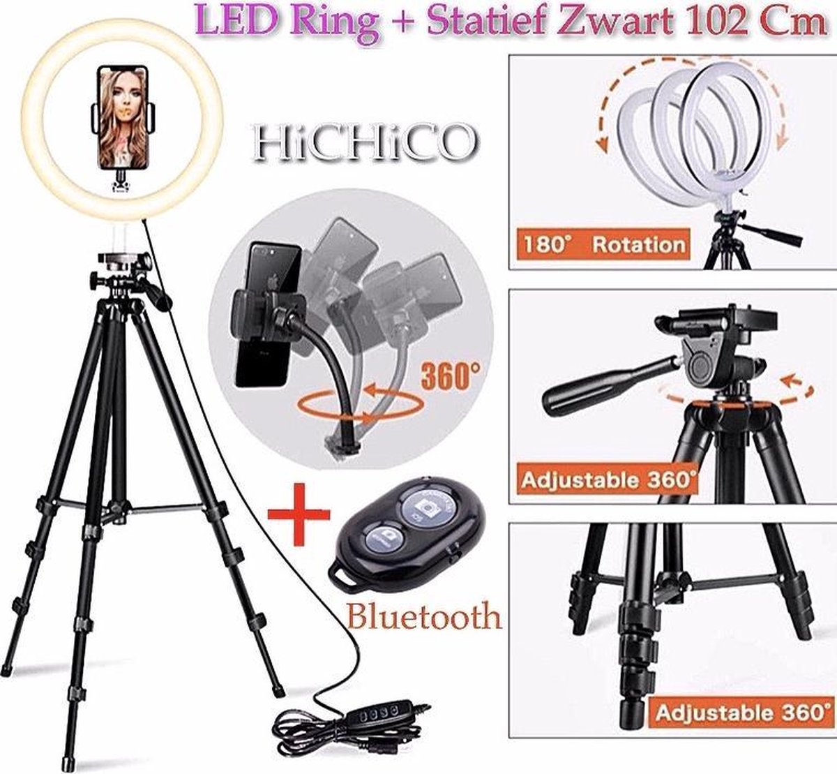 26 Cm Ringlicht Desktop Fotografie Licht Led Selfie Flash Dimbare Camera Telefoon Ring Lamp Voor Make Video Live foto Studio | Telefoon accessories en Smartphones