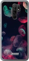 Xiaomi Redmi 9 Hoesje Transparant TPU Case - Jellyfish Bloom #ffffff