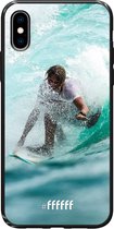 iPhone X Hoesje TPU Case - Boy Surfing #ffffff