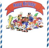 Sonic the Hedgehog Small - cake flags - taart vlag - taartversiering - taart topper - taart decoratie - decoratie topper